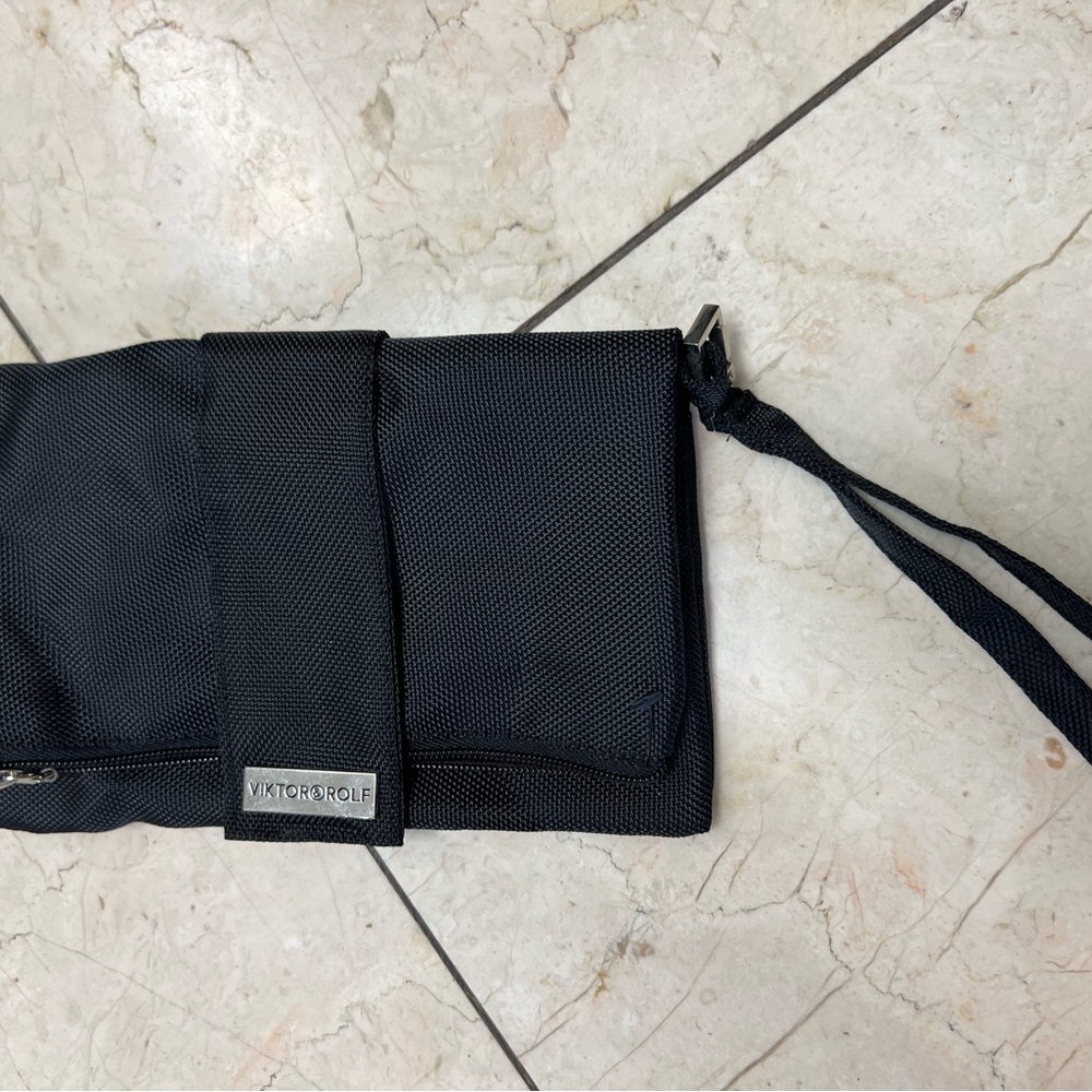 Viktor & Rolf Black Toiletry Bag Sleek Design